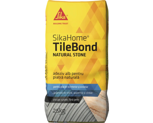 Adeziv pentru piatră naturală SikaHome TileBond, sac de 25 kg