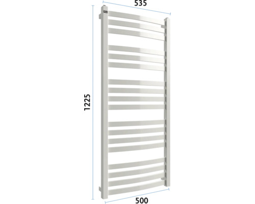 Calorifer pentru prosoape cu dimensiunile 1225 x 535 x 500 milimetri