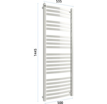 Radiator pentru prosoape cu dimensiunile 1445x535x500 mm