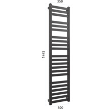 Radiator portprosop cu dimensiunile de 1445 mm înălțime, 500 mm lățime și 350 mm adâncime