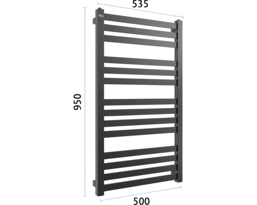 Radiator pentru prosoape, 950 x 535 milimetri