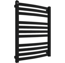 Radiator negru pentru prosoape cu bare de încălzire orizontale