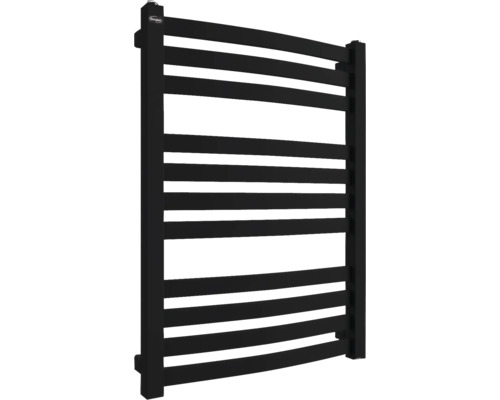 Radiator negru pentru prosoape cu bare de încălzire orizontale