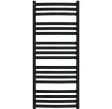 Radiator negru pentru prosoape cu țevi de încălzire orizontale