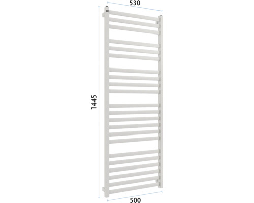 Calorifer pentru prosoape cu dimensiunile 1445 x 530 mm