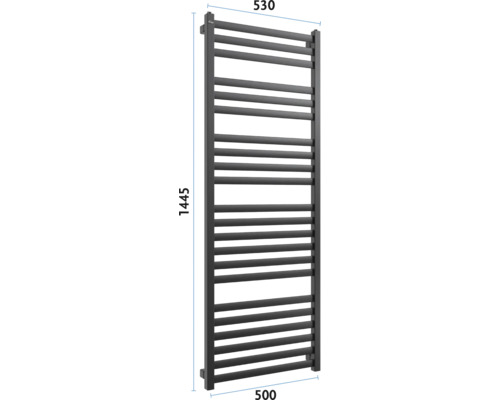 Radiator cu dimensiunile 530 x 1445 x 500 milimetri