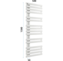 Radiator pentru prosoape cu dimensiunile 500 x 1380 x 50 milimetri