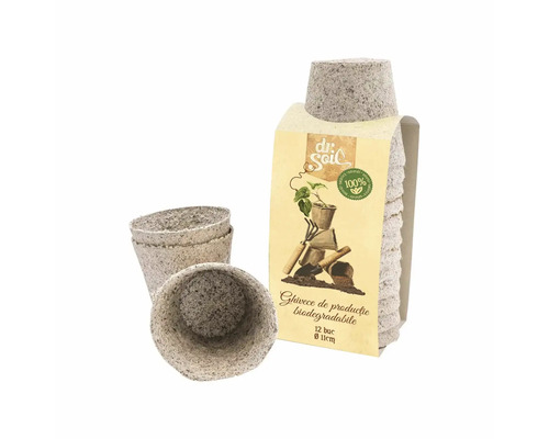 Set 12 ghivece biodegradabile Dr. Soil Ø 11 cm Ghivece de producție Dr. Soil, biodegradabile, 12 bucăți, diametru circa unsprezece centimetri