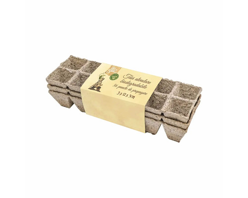 Set 3x12 tăvi alveolare biodegradabile Dr. Soil Ø 5 cm Tăvi alveolare din material biodegradabil, 3 bucăți
