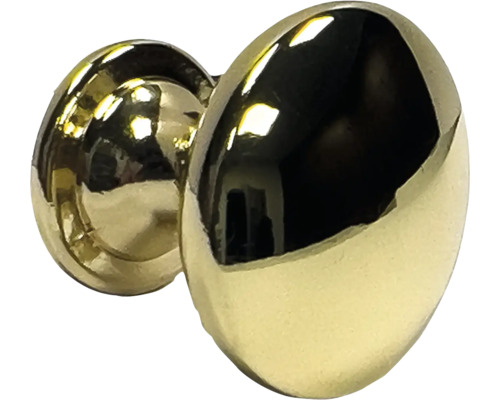 Buton pentru mobilă Ø23mm, metal auriu lucios