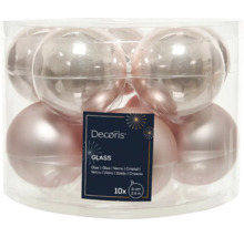 Set de zece globuri de Crăciun din sticlă, diametru de șase centimetri