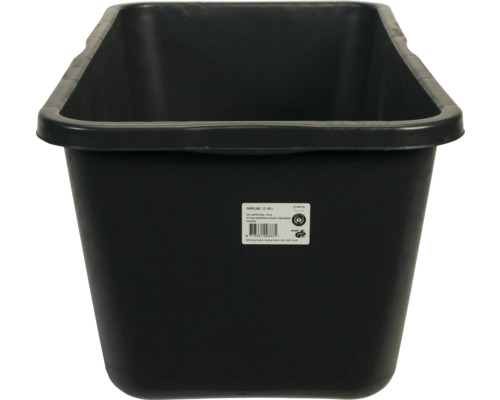 Cadă de mortar neagră cu o capacitate de 65 litri