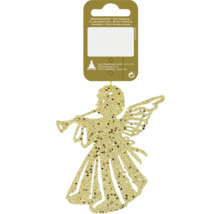 Înger auriu cu trompetă ca decorațiune de pom de Crăciun