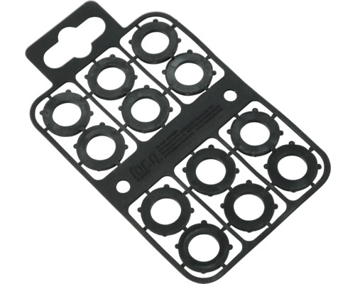 Garnitură etanșare pentru conector robinet for_q Set de etanșare în ambalaj de plastic negru pentru aplicații sanitare