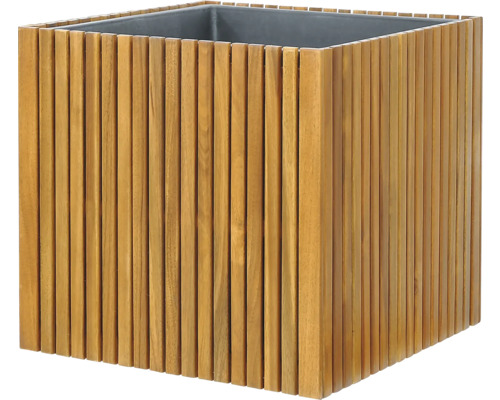 Jardinieră pătrată din șipci de lemn