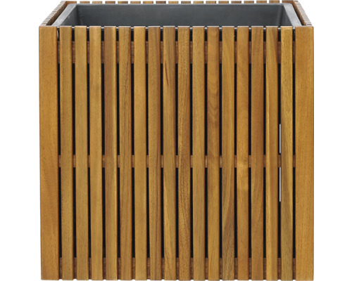Jardinieră pătrată din lamele de lemn