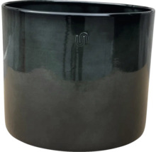 Ghiveci flori metalic Ø 27 cm H 22 cm albastru