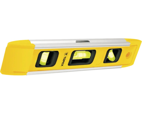 Nivelă cu trei bule și logo Topex