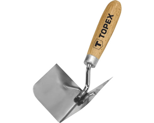 Șpaclu de colț cu mâner din lemn și logo Topex