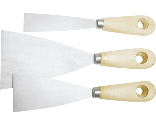 Trei spatule cu mâner de lemn