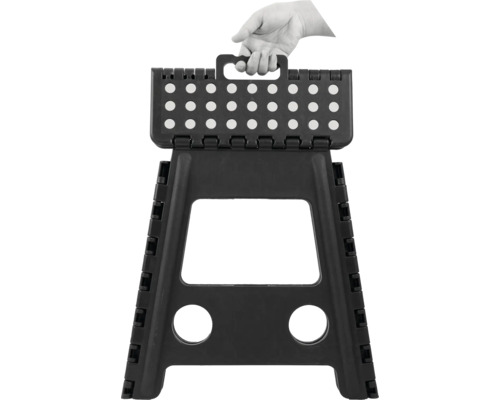 Taburet pliabil din plastic cu mâner