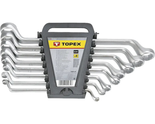 Set de chei combinate Topex cu opt piese în suport