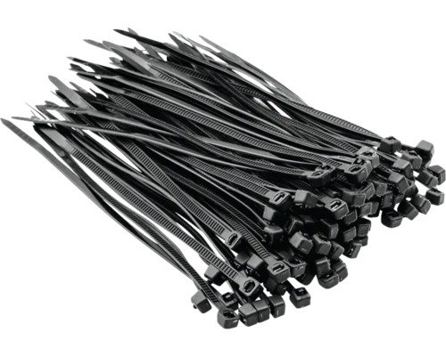 Pachet de legături de cablu negre din plastic