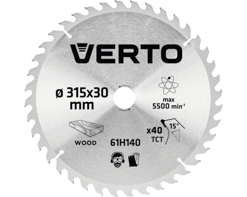Disc circular VERTO, diametru 315x30 milimetri, potrivit pentru lemn