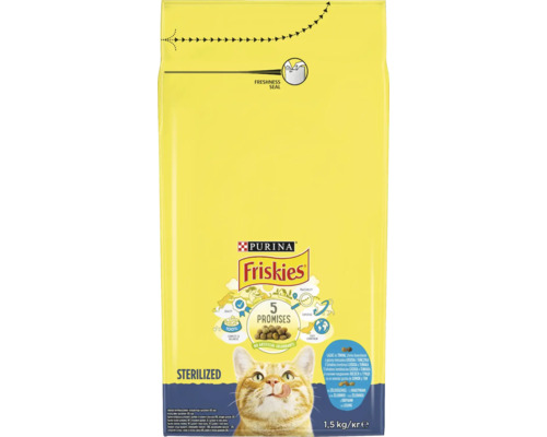Hrană pentru pisici sterilizate Friskies, 1,5 kilograme