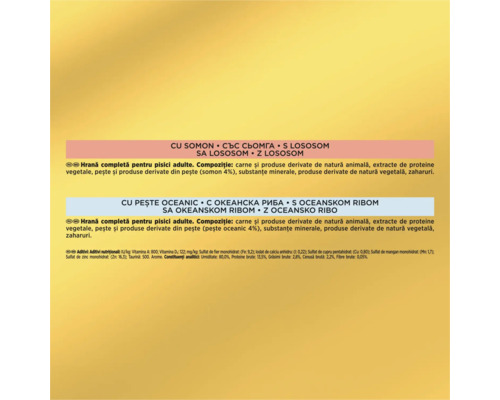 Informații despre hrana pentru pisici cu somon și pește oceanic