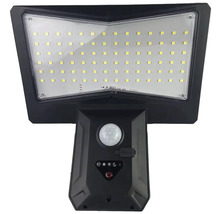 Lampă solară cu LED Entac 700 lumeni, senzor de mișcare, plastic negru