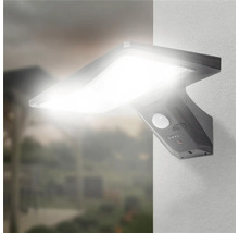 Lampă solară cu LED Entac 700 lumeni, senzor de mișcare, plastic negru