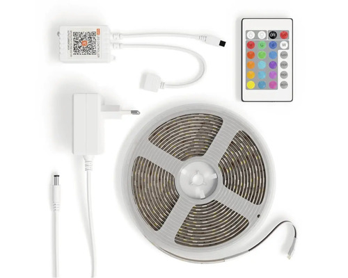 Bandă LED cu telecomandă, sursă de alimentare și controler LED