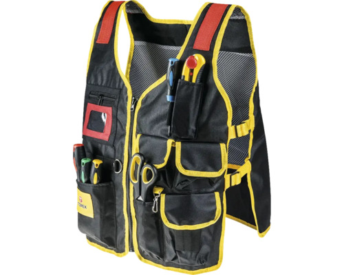 Vestă de lucru cu numeroase buzunare și scule