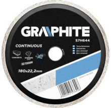 Disc de tăiere cu diamant Graphite, 180x22,2 milimetri, pentru tăierea betonului