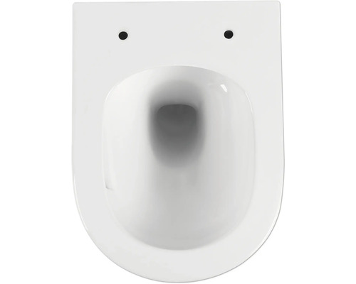 Vas WC suspendat ceramic cu spălare profundă, vedere de sus
