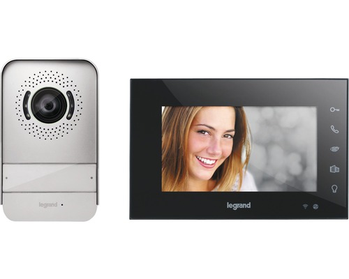 Videointerfon color Legrand EasyKit 369430 LCD 7”, accesorii incluse, conexiune WiFi, negru