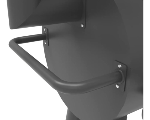 Prim-plan cu un cărucior de grătar cu mâner