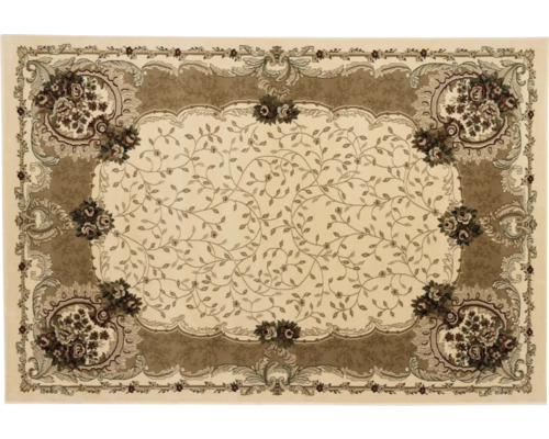 Covor cu model floral și bordură