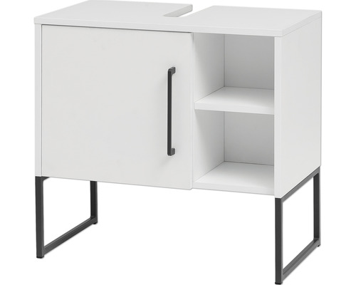 Dulap inferior de lavoar cu o ușă și rafturi deschise