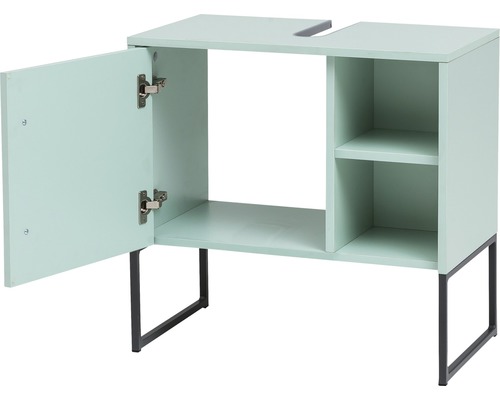 Dulap sub chiuvetă cu ușă, raft și picioare negre