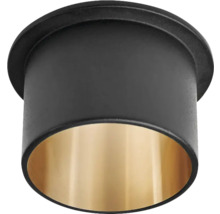 Spot negru de tavan cu interior auriu