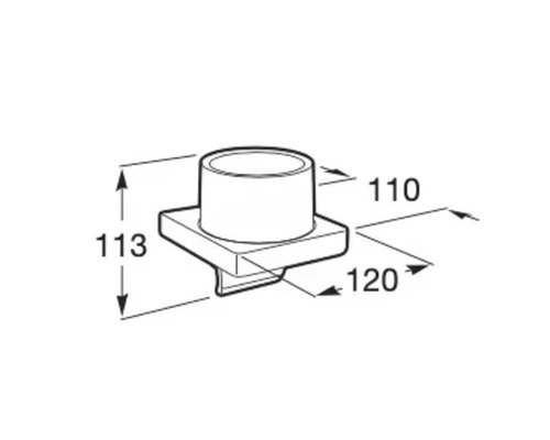 Desen tehnic al unui produs sanitar cu dimensiuni.