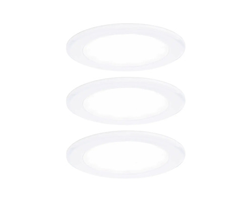 Trei spoturi încastrate cu LED rotunde