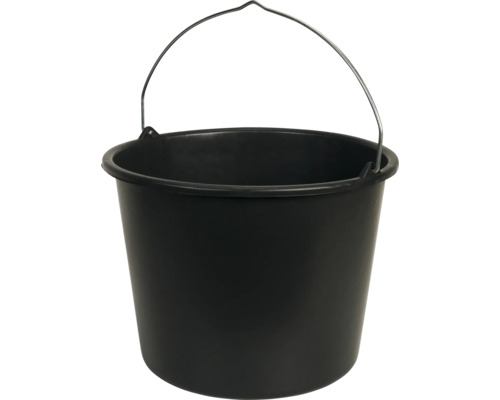 Găleată din plastic cu mâner metalic