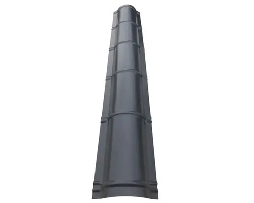 Coamă semirotundă Bravo pentru țiglă metalică 0,4x312x2000 mm gri lucios Țiglă de acoperiș