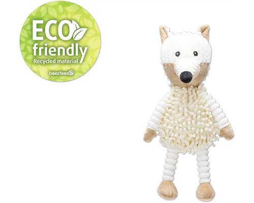 Jucărie câini Beeztees Eco vulpe Juno pluș 30x30x6 cm Jucărie lup Beetztees din material reciclat