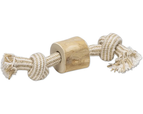 Jucărie pentru câini din lemn și frânghie