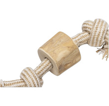 Jucărie pentru câini din funie cu element din lemn