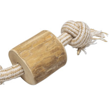 Jucărie pentru câini din lemn și funie